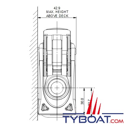 Spinlock - Bloqueur simple XXC Powerclutch - Forte charge - Argent - Ø 8 à 12 mm