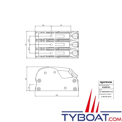 Spinlock - Bloqueur triple XCS - Blanc - Ø 8 à 14 mm