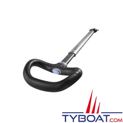 Spinlock - SEA/1200S - Stick de barre Asymétrique avec articulation - Couleur Argent - 1200 mm