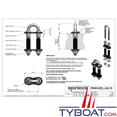 Spinlock - SPD/6C - Cadène en carbone diamètre 6 mm