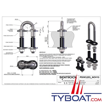 Spinlock - SPD/8C - Cadène en carbone diamètre 8 mm