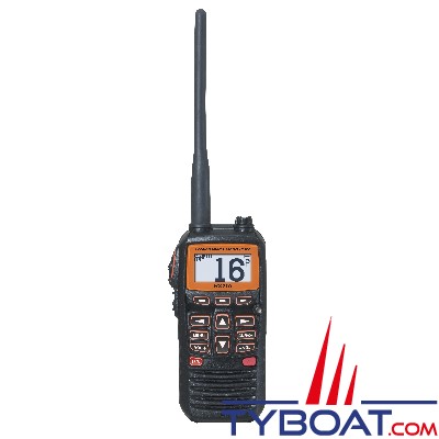 Standard Horizon - VHF marine portable HX210E - 6 watts - IPX 7 étanche et flottante, avec chargeur et clip