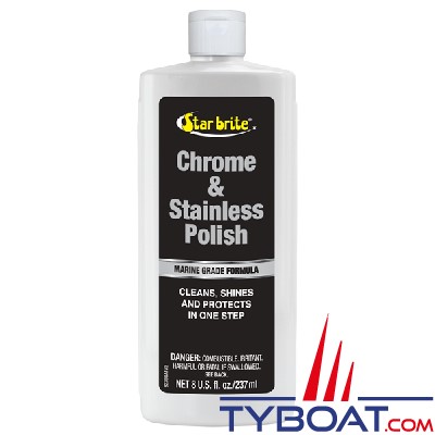 Star Brite - Nettoyant lustrant Chrome & Stainless Polish - pour chrome et acier inoxydable - 237 ml