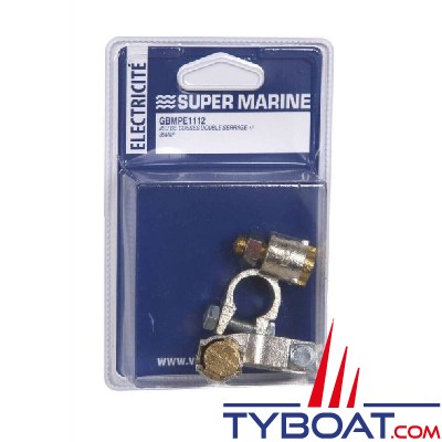 Super Marine - Paire de cosses batterie - double serrage - câble 35mm²