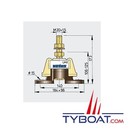 Support moteur Vetus LMX140 85-140 Kg