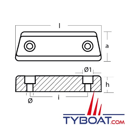 Tecnoseal - Anode alu compatible Volvo 290 DP
