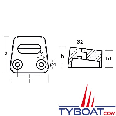 Tecnoseal - Anode alu compatible Volvo SX/DP - OMC COBRA