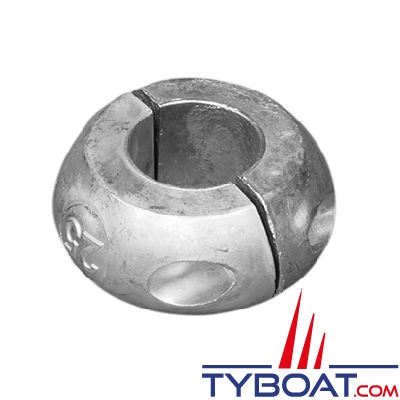 Tecnoseal - Anode collier pour arbre d'hélice Ø 25 mm - livré par paire, avec visserie