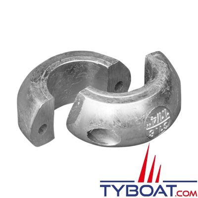 Tecnoseal - Anode collier pour arbre d'hélice Ø 25 mm - livré par paire, avec visserie