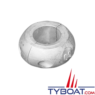 Tecnoseal - Anode collier pour arbre d'hélice Ø 30 mm - livré par paire, avec visserie