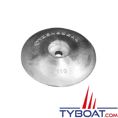 Tecnoseal - Anode rosace double Ø 110 mm - h. 45mm - la paire avec visserie - 2kg - Zinc
