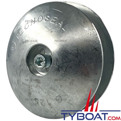 Tecnoseal - Anode rosace double Ø 125 mm - h. 52mm - la paire avec visserie - 2.5 kg - Zinc