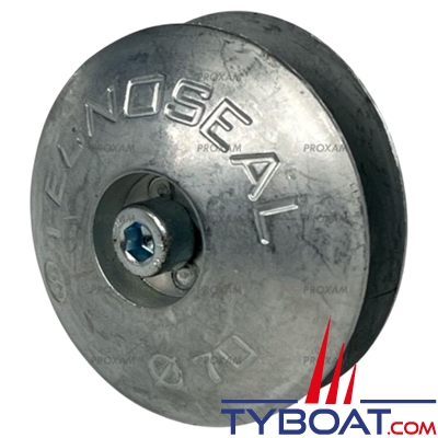 Tecnoseal - Anode rosace double Ø  70 mm - h. 17mm - la paire avec visserie - 0.6 kg - Zinc