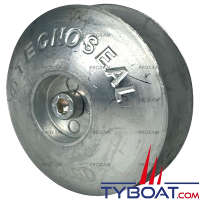 Tecnoseal - Anode rosace double Ø  90 mm - h. 40mm - la paire avec visserie - 1 kg - Zinc