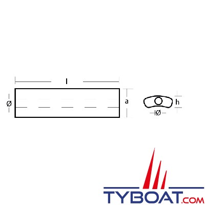 Tecnoseal - Anode zinc compatible Volvo SX-C et inférieur