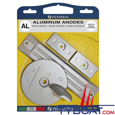 Tecnoseal - Kit anodes alu pour Honda BF75 à BF250