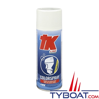 TK Line - Peinture Aérosol 400 ml - Evinrude/Johnson Blanc pur