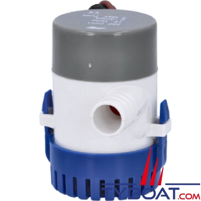 Pompe de cale immergée - 500 GPH - 2 100 Litres/heure - 12 Volts - Sortie 19 mm