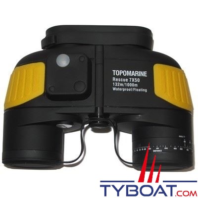 Topomarine - Jumelles - Rescue  - 7 x 50 - Compas - Etanches et flottantes