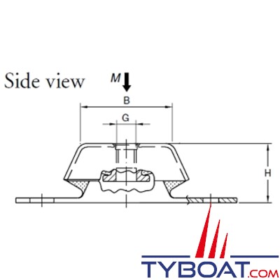 TRELLEBORG - Support moteur Metalastik 17-1600-45 type CUSHYFLOAT