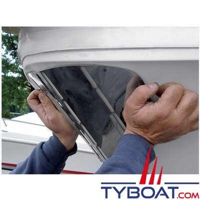 Trem - Protection d'étrave inox triangle -  L.350 x H.345 x Ep.1,5mm