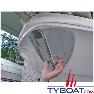 Trem - Protection d'étrave inox triangle -  L.350 x H.345 x Ep.1,5mm