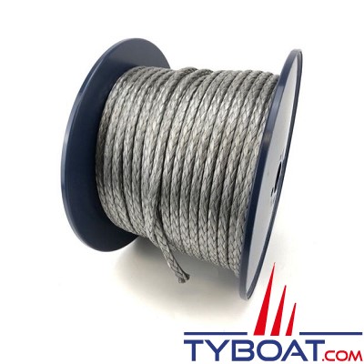 Tresse Dyneema SK78  -  Ø 2,5 mm -  16 Fuseaux sans gaine - Bobine de 25 m - Gris