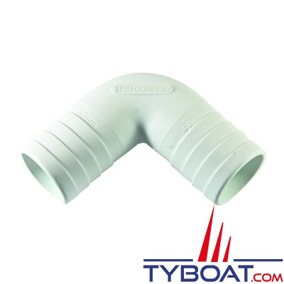 Trudesign - Coude polymère annelé 90° - Ø 38 mm