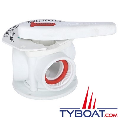 Trudesign - Vanne « Aquavalve » 3 voies manuelle en nylon blanc
