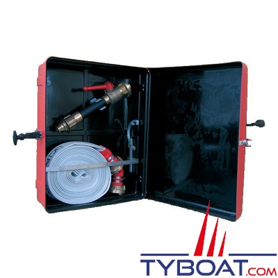 TYBOAT - Coffret de rangement rouge pour tuyau incendie - Plastique renforcé