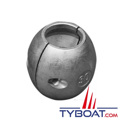 Anode noix d'arbre - livré avec vis - Ø int. 22mm Ø ext. 58mm ha. 56mm - Zinc