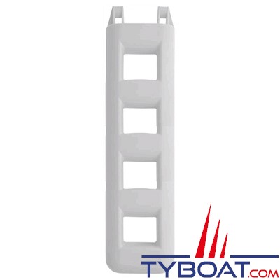 Echelle de bain pare-battage - 4 marches - 90x30x12 - PVC gris 