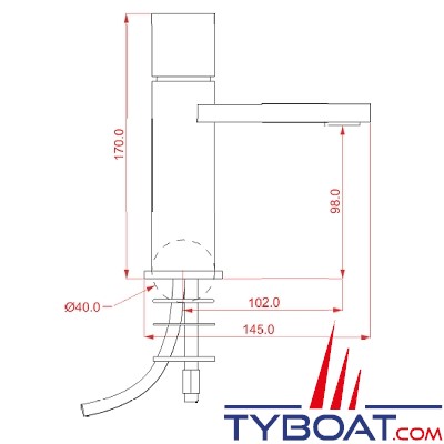 ELKA  - Robinet mitigeur chromé pour lavabo 