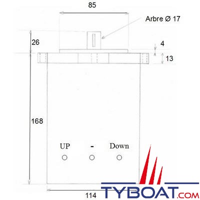 Moteur 12v 1000W pour guindeau Lofrans Tigre