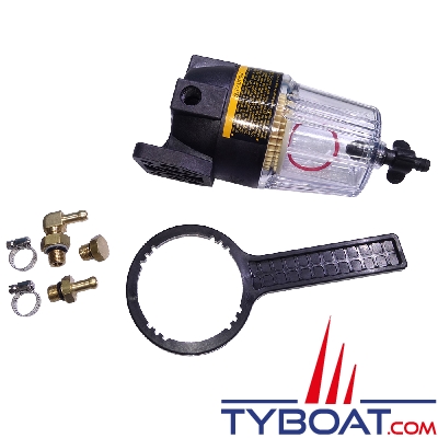 Préfiltre à essence séparateur d'eau - complet - type Yamaha - 225L/h