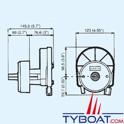 Ultraflex - Boîtier de direction T67 - cache noir