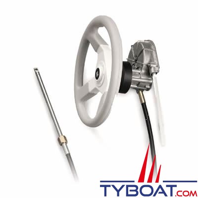 Ultraflex - Boitier de direction T85 - cache noir pour moteur hors-bord jusqu'à 300CV