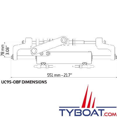 Ultraflex - Kit direction hydraulique HYTECH-OBF pour moteur Hors-bord jusqu'à 175 CV