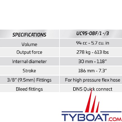 Ultraflex - Kit direction hydraulique HYTECH-OBF pour moteur Hors-bord jusqu'à 175 CV