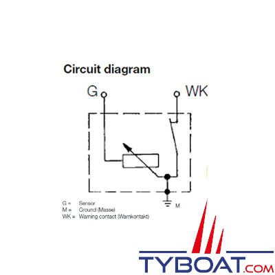 VDO 360.081.030.041C - Capteur de pression/air - 0-10 Bar - M10X100 avec alarme 2 bars