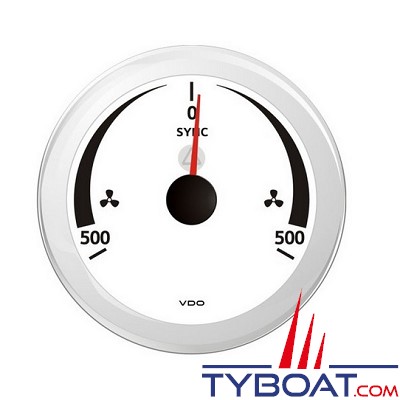 VDO - Incronisateur +500 rpm - ViewLine - Blanc - Ø85 millimètres