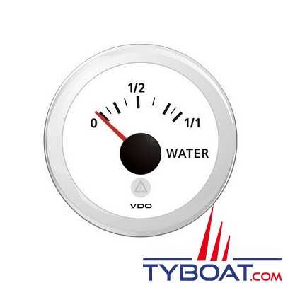 VDO - Indicateur eau douce A2C59514677 - 4-20mA - 12/24 volts - Ø 52 mm - Blanc