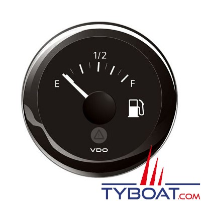 Vdo - Indicateur de niveau carburant A2C59514091 - 3-180 Ohm - 12/24 volts - Noir - Ø52 mm
