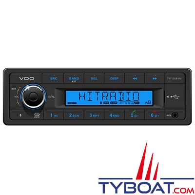 VDO - TR712UB–BU - Autoradio Tuner USB AUX Bluetooth - 12V - 4X25W
