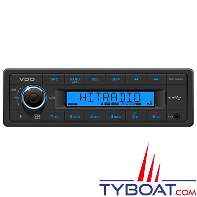 Vdo - TR712UB–BU - Autoradio Tuner USB AUX Bluetooth 12Volts 4X25Watts