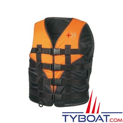 Gilet pour jet ski VSG Jet Pro orange/noir 70 Newton taille  L  70/80 Kg