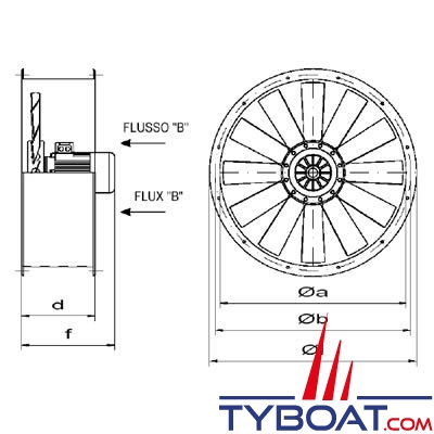 Ventilateur hélicoïdal GIANNESCHI ELL315 24c  1650m3/heure