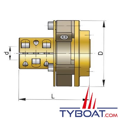 Vetus - Accouplement flexible Type Bullflex  1 pour arbre Ø 20mm