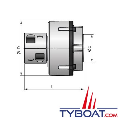 VETUS - Accouplement flexible type Combiflex 13 pour arbre Ø 25 mm