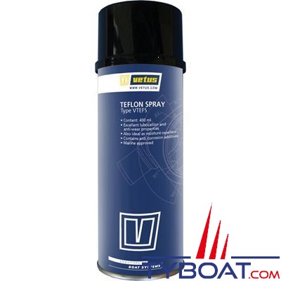 VETUS - Aérosol  téflon VETUS pour nettoyage graissage et protection contre salissures et corrosion 400 ml